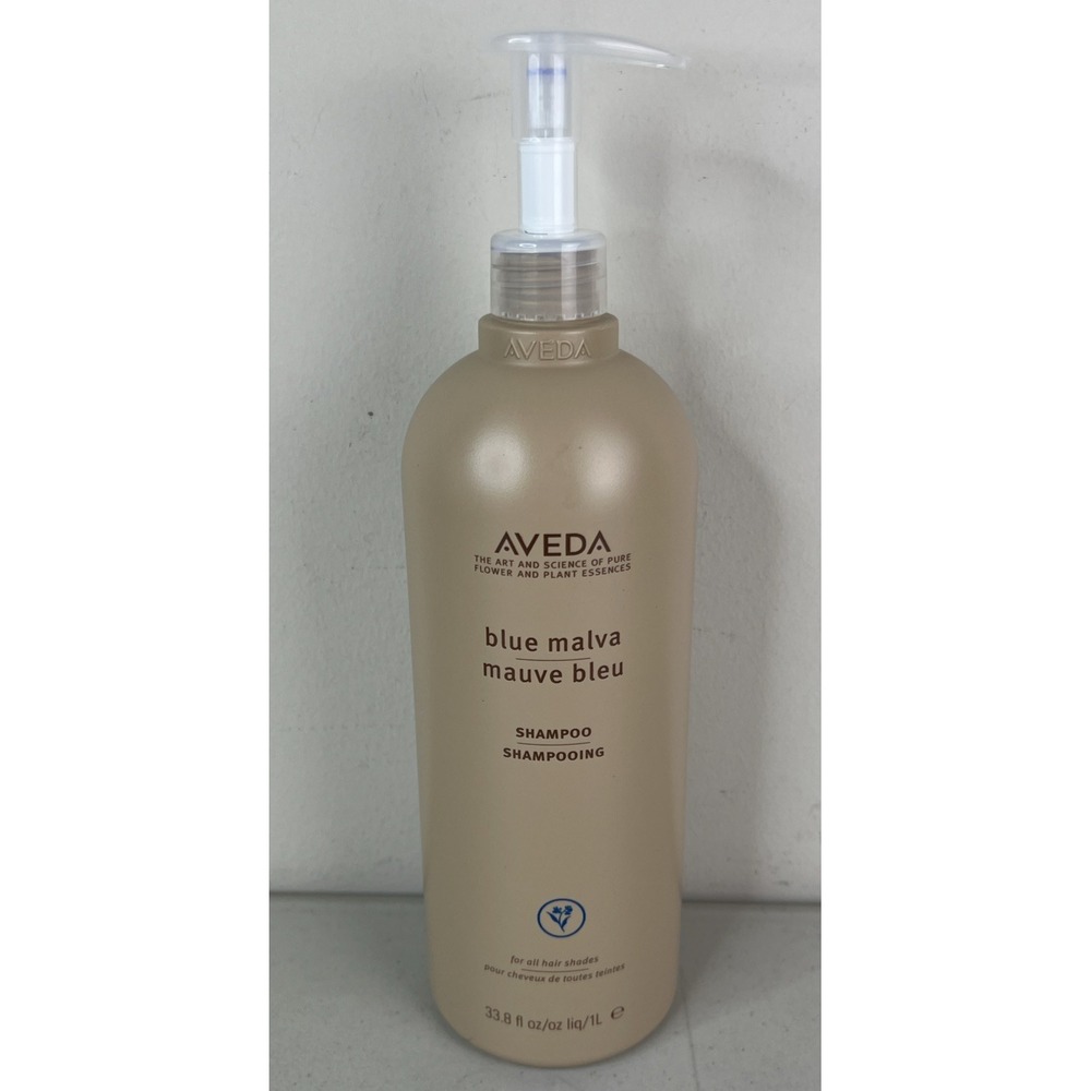 Aveda Blue Malva Shampoo Purple for Gray Blonde Hair 33.8 Fl Oz WITH PUMP